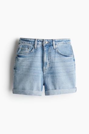 H&M Mom Ultra High Jeansshorts - Helles Denimblau