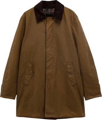 Barbour Tyne Waxed Coat - Heren - Mantel - Bruin - M - Katoen - Jassen