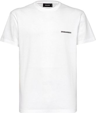 Dsquared2 White map-print cotton T-shirt