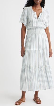 Rails Cannes Stripe Linen Blend Dress in Windward Stripe at Nordstrom, Size Xx-Large