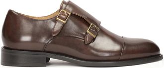 Kazar Exclusieve leren monniken met gespen - Heren - Nette schoenen - Bruin - 40 EU - Leer - Schoenen