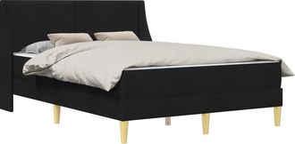 vidaXL Estructura De Cama Con Colch&oacute;n Negro 120 X 190 Cm Poli&eacute;ster Vidaxl