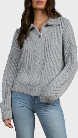 Elan Seed Stitch Shawl Collar Sweater In Charcoal