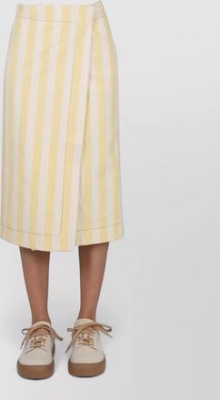 Sunnei striped cotton wrap skirt