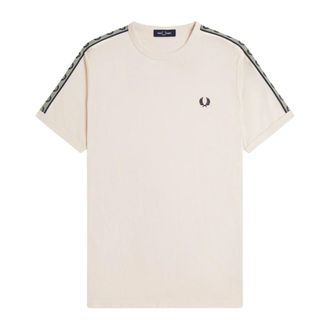 Fred Perry T-Shirts, male, Pink, Size: XL Contrast Tape Ringer T-Shirt