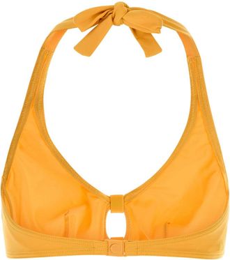 Eres Womens Halter Nylon Bikini Top Yellow Elastane Swimwear