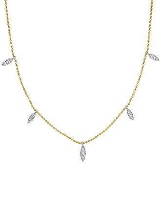 Rina Limor 14K Two-Tone 0.09 Ct. Tw. Diamond Charm Necklace