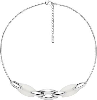 Diesel Stainless Steel and Silicone Metamorph Chain Necklace - Necklaces - Unisex - Silver