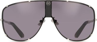 Philipp Plein SPP075M 0K07 Mens Sunglasses Black Size 69