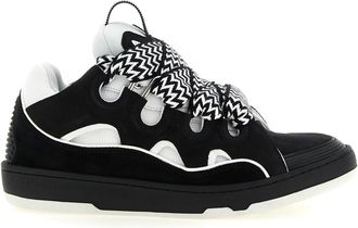Lanvin BlackWhite Color Block Sneakers