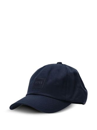 BOSS cotton-twill cap with logo patch - men - Cotton - One Size - Blue