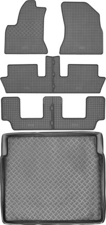 OEM Juego De Alfombrillas De Goma Para Coche Y Maletero Para Citro&euml;n C4 Grand Picasso (2006-2013)
