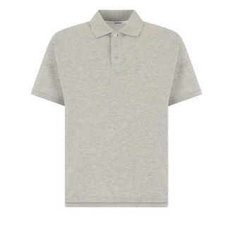 Saint Laurent Short Sleeve Polo - male - Saint Laurent - Polo Shirts - Gray - 2XL - Tops