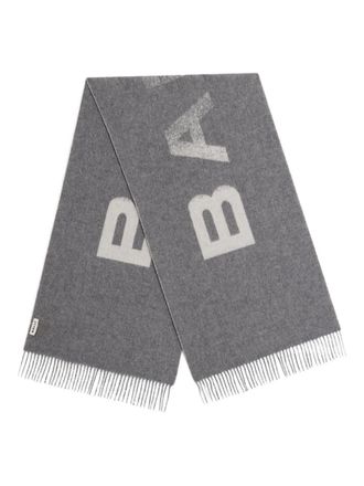 Bally logo-detailing scarf - men - Wool - One Size - Grey