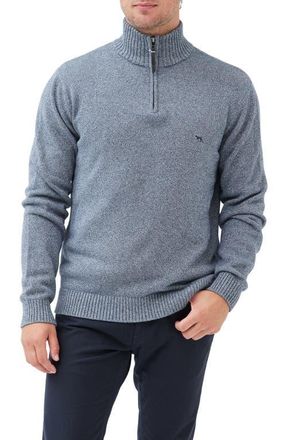 Rodd & Gunn Merrick Bay Quarter Zip Sweater in Indigo at Nordstrom, Size Xxx-Large
