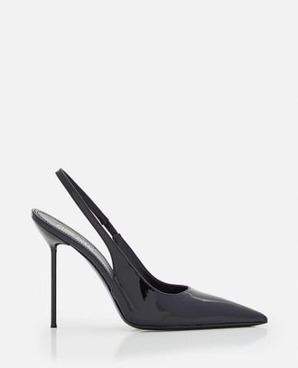 PARIS TEXAS Black Slingback Pumps