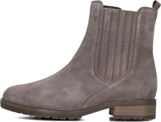 Gabor Taupe Enkellaarsjes - Dames - Chelseaboots - Beige - 37 EU - Leer - Schoenen