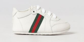 Gucci Sneakers da bambino in pelle nappa con dettaglio Web e punta tonda