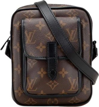 Louis Vuitton Pre-owned Cross Body Bags, male, Brown, Size: ONE SIZE Pre-owned Monogram Macassar Shoulder Bag