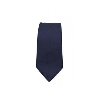 Emporio Armani Accessoires, Heren, Blauw, ONE Size, Pure Silk Tie with Jacquard Monogram