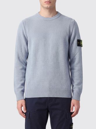 Stone Island Virgin Wool Crewneck Jumper with Compass Logo Patch