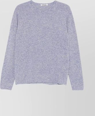 Auralee textured wool silk blend crewneck sweater