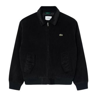 Lacoste Bh2994 Gevoerde Corduroy Bomberjack - Heren - Jassen - Zwart - Maat: 2XL Corduroy