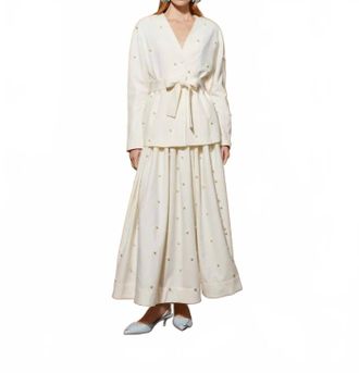 Sister Jane Ray Days Maxi Skirt In Pearl Ivory