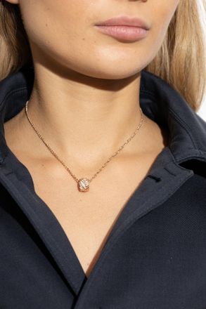 Bottega Veneta Necklace With Cubic Zirconia, Womens, Gold