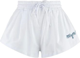 Msgm Shorts in cotone - Bianco
