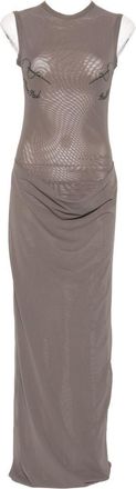 Jean Paul Gaultier Sleeveless Maxi Dress with Embroidered Detail