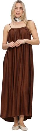 Knit-ted Blair Dress - Dames - Maxi kleedjes - Bruin - L - Kleedjes