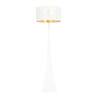 Wonderlamp L&aacute;mpara de pie moderna elegante con pantalla blanca e interior dorado