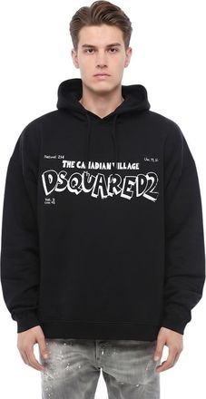 Dsquared2 Black Graphic Logo Hoodie