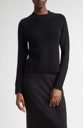 Vince Raglan Sleeve Wool & Cashmere Crewneck Sweater in Black at Nordstrom Rack, Size X-Small