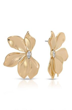 Ettika Crystal Bloom Statement Earrings in Gold at Nordstrom