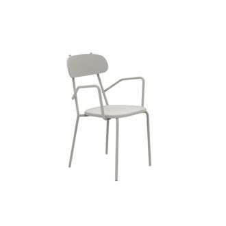 MondoViro Juego de 4 sillones de jard&iacute;n de metal gris t&oacute;rtola 53x53 cm 84h