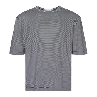 Lardini Tops, Heren, Grijs, XL, Katoen, Katoenen T-shirt