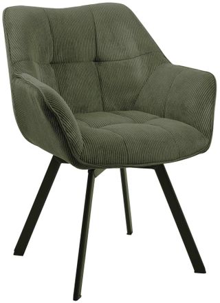 Clp Clp - Silla De Comedor Jordi Con Tapizado De Pana Verde