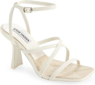 Steve Madden Blessing Sandals White Leather Slingback ZAP738