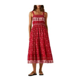Pepe Jeans London Maxi Jurken - Dames - Casual kleedjes - Rood - L - Kleedjes