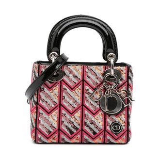 Dior Pre-owned Geborduurde Top Handle Bag - Dames - Vintage Handtas - Veelkleurig - ONE Size - Tweed - Vintage