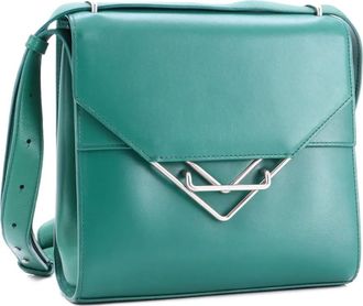 Bottega Veneta Clip Flap Bag Leather shoulder bag - Groen