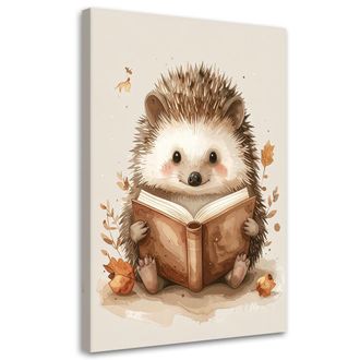 Feeby Impresi&oacute;n De Imagen, Erizo Leyendo Un Libro Animales Del Bosque, 70x100