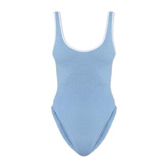 Hunza G Dames, Badkleding, Blauw, Maat: ONE Size Polyamide