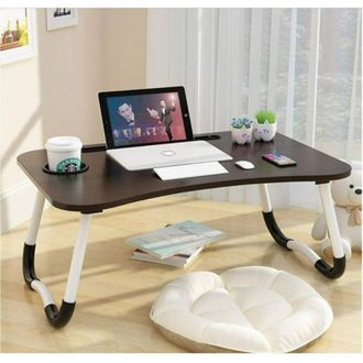 Trade Shop Trade Shop - Tavolino Pieghevole Vassoio Scrivania 60x40x28 Cm Tavolo Per Computer Portatile