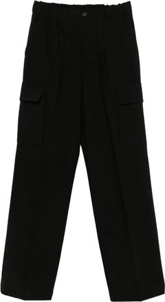 Hev&ograve; button trousers - men - Linen/Flax/Cotton - M - Black