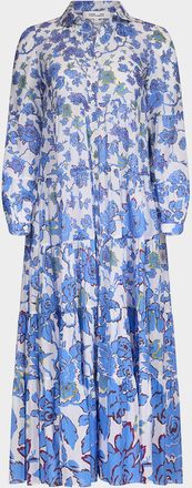 Diane Von Fürstenberg Kiara Tiered Floral-Print Midi Dress