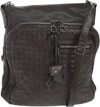 Bottega Veneta Pre-owned Cross Body Bags, female, Brown, Size: ONE SIZE Pre-owned Vintage Shoulder Bag