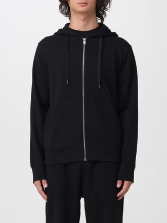 HUGO BOSS Felpa da uomo in cotone con zip e cappuccio con coulisse